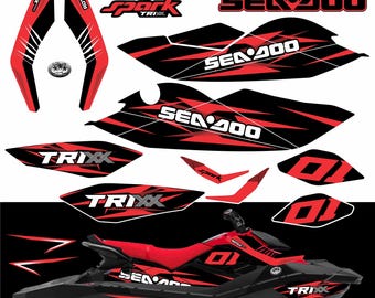 Sedoo Spark Trix Decals -Sticker Kit Jet Ski 2up - 3up