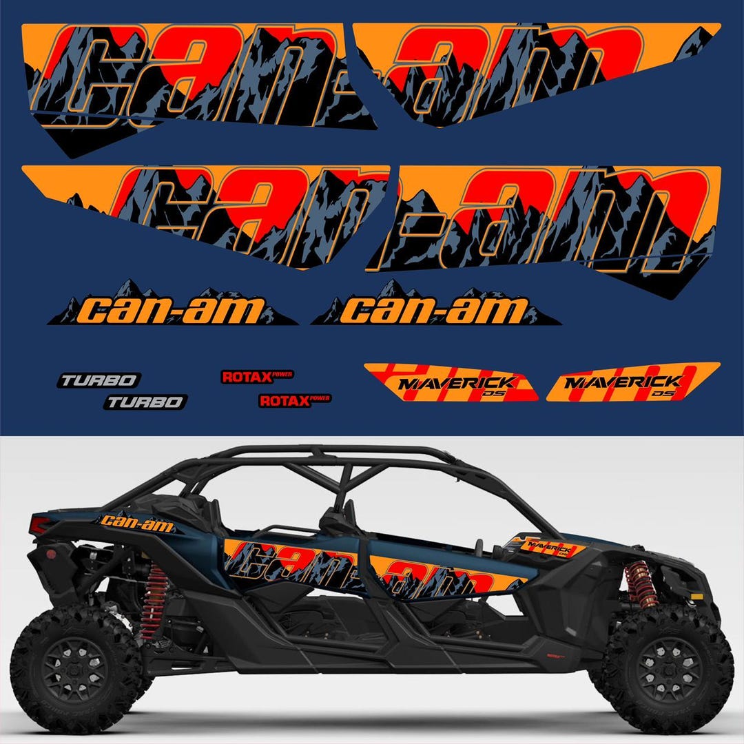 Maverick R Xrc Sticker Canam Maverick X3 DS Turbo 2026 4up UTV Decals Stickers Set Graphics ...
