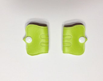 Cord Keeper, Iphone cord, Ear bud cord, Cord organizer, White snaps, Lime green Vinyl cord keeper, Snap cord keeper, Cable organizers