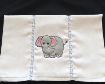 Blue Grey & White Panda Burp-cloth, Baby Panda Shower, Panda Diaper, Panda Burp-cloth. New Born Gift, Panda Nursery, Baby Boy