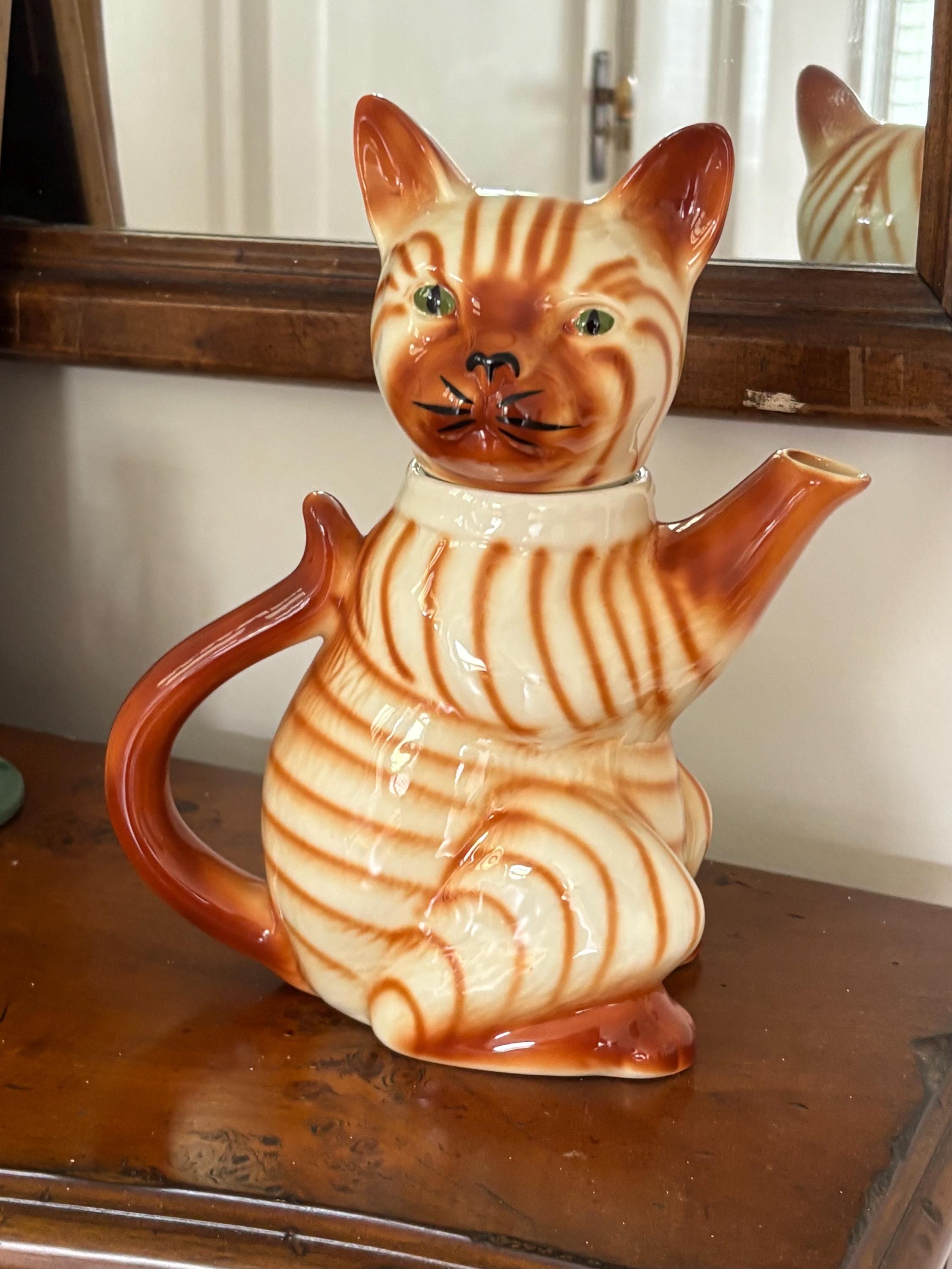 Tony Wood Cat Teapot - Etsy