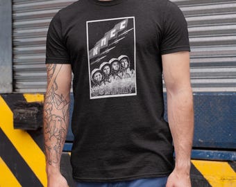 Vintage 1960 Soviet Space Poster Unisex Heavy Cotton Tee, Retro Space T-shirt, Astronomy Graphic Tee, Sci-fi Shirt, Space Lover Gift, Cosmic