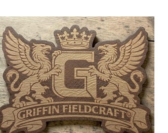 Custom Cut Leatherette Patches with HEAT ACTIVATED ADHESIVE and Optional Hook and Loop Backing