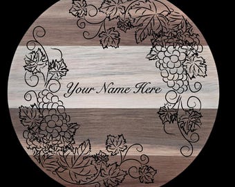 Custom Acacia Serving Board/Trivet/Cutting Board with Family Name
