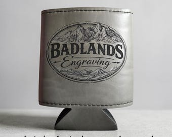 Custom Leatherettw Beer and Soda Can Coolers: Beverage Koosie
