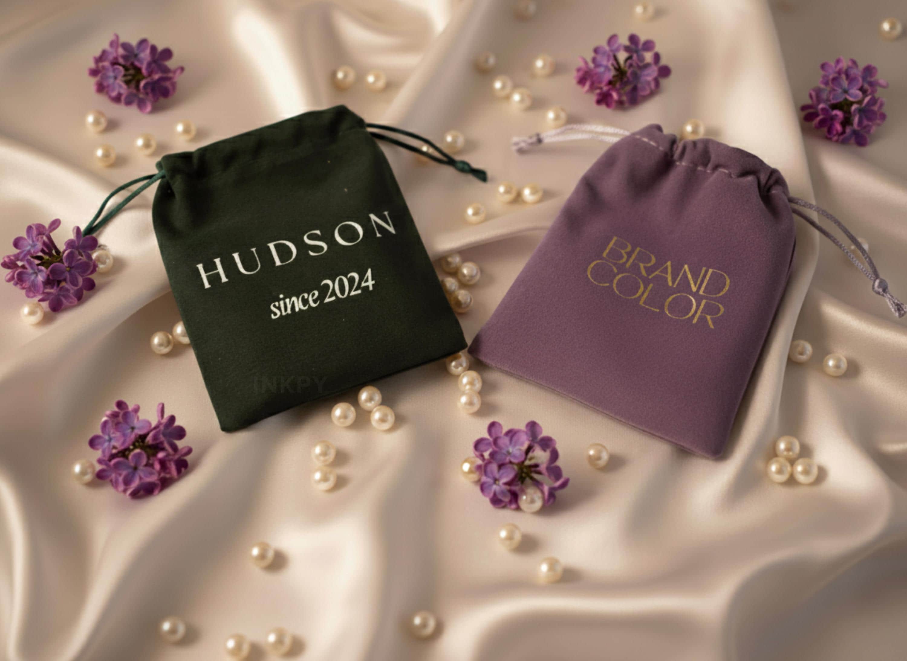 Personalized Velvet Drawstring Bag | Custom Logo Velvet Pouch | Jewelry Packaging