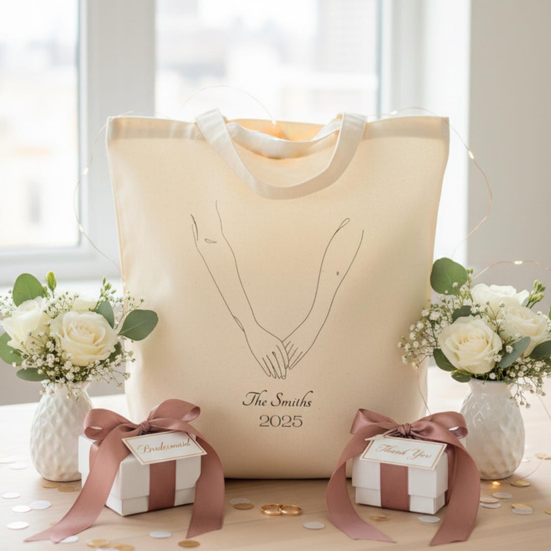 Personalized Bridesmaid Tote Bag, Custom Wedding Party Gift, Maid of ...