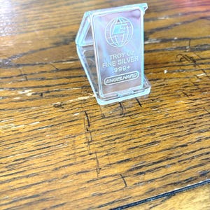 1 Oz .999 Fine Silver - 100 Mills - ENGELHARD Silver Bullion Bar