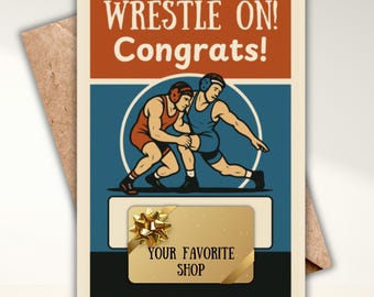Wrestling Gift Card Holder, Senior Night Gifts, End of Season Party, Graduation Card