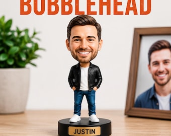 Custom Bobblehead From Photo | Personalized 3D Printed Figure | Desk Decor Keepsake