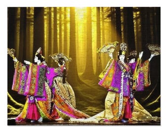 Casse-tête Geisha Golden Forest avec casse-tête artistique en étain