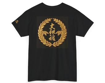 T-shirt à écusson japonais doré Laurel Kamon Chemise graphique