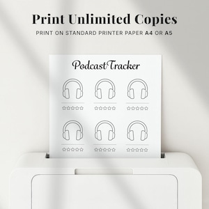 Printable Reading Journal Page Shown Printing at Home – Instant Download Reading Journal Printable Designed for A4 and A5 Paper Sizes. Print Unlimited Copies on Standard Printer Paper for Use in Ring Binders or Journals. Digital Download Book Journal and Reading Planner Pages Ready to Print Immediately After Purchase.