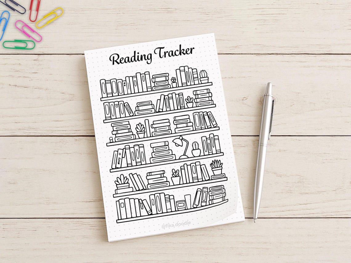 Reading Tracker Pack Reading Tracker Printable | Bookshelf Reading Log | Book Tracker ...