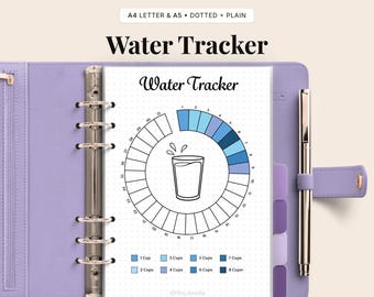 Monthly Water Tracker Printable | A4 A5 Sizes (PDF Download)
