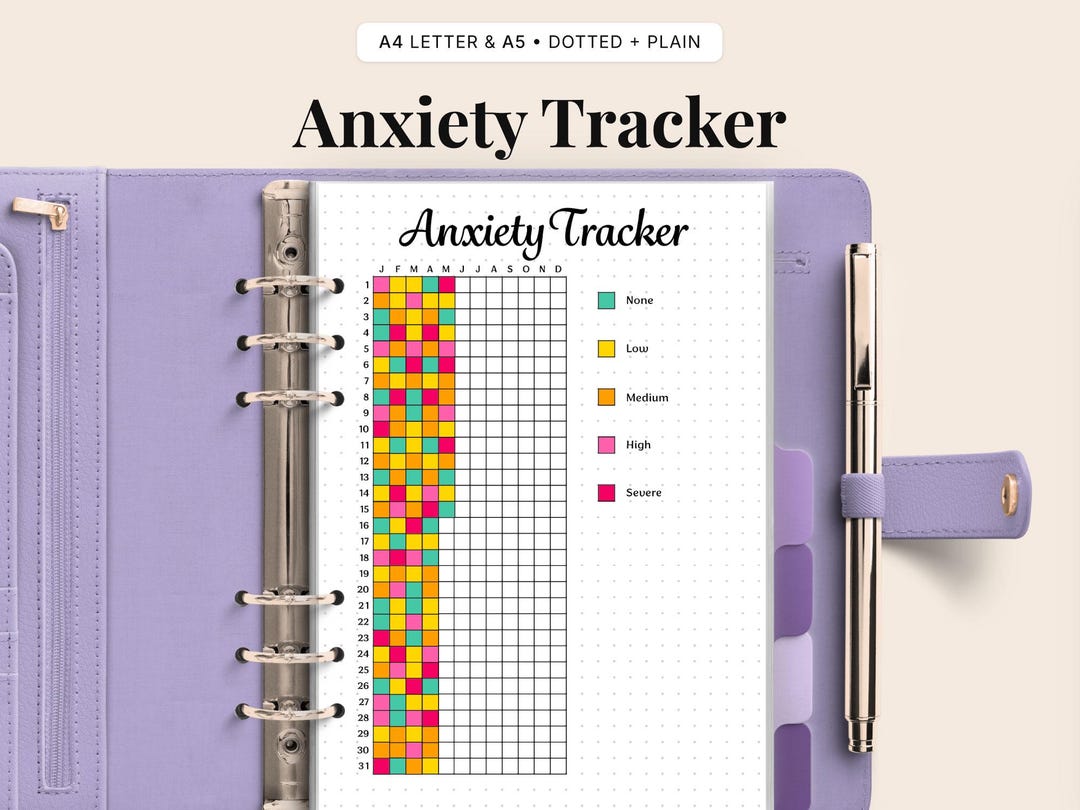 Anxiety Tracker Printable – Daily Mental Health Log (A4 & A5 PDF ...