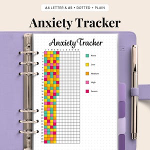 Registro de ansiedad imprimible: registro diario de salud mental (descarga en PDF A4 y A5)