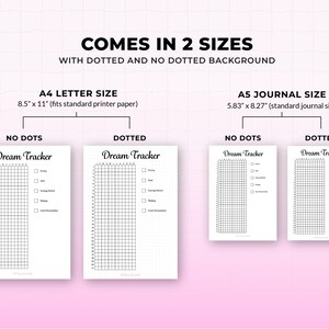 Dream Tracker Printable – Sleep Log & Dream Journal PDF (A4 and A5) image 3