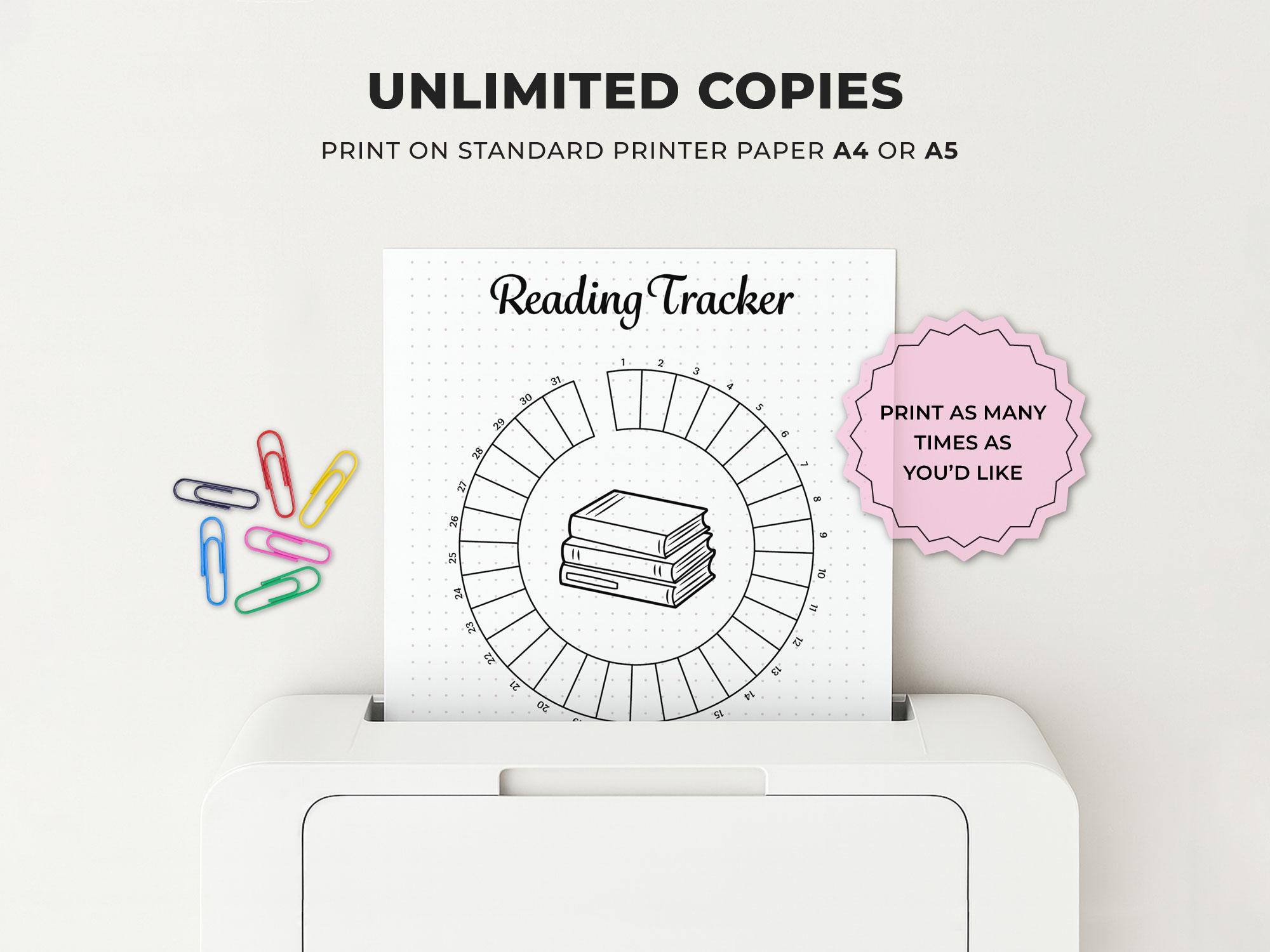 Reading Tracker Printable | Book Tracker Journal Page | Reading Log ...