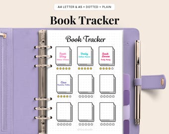 Bookshelf Book Tracker Printable | Reading Log (Digital Download)