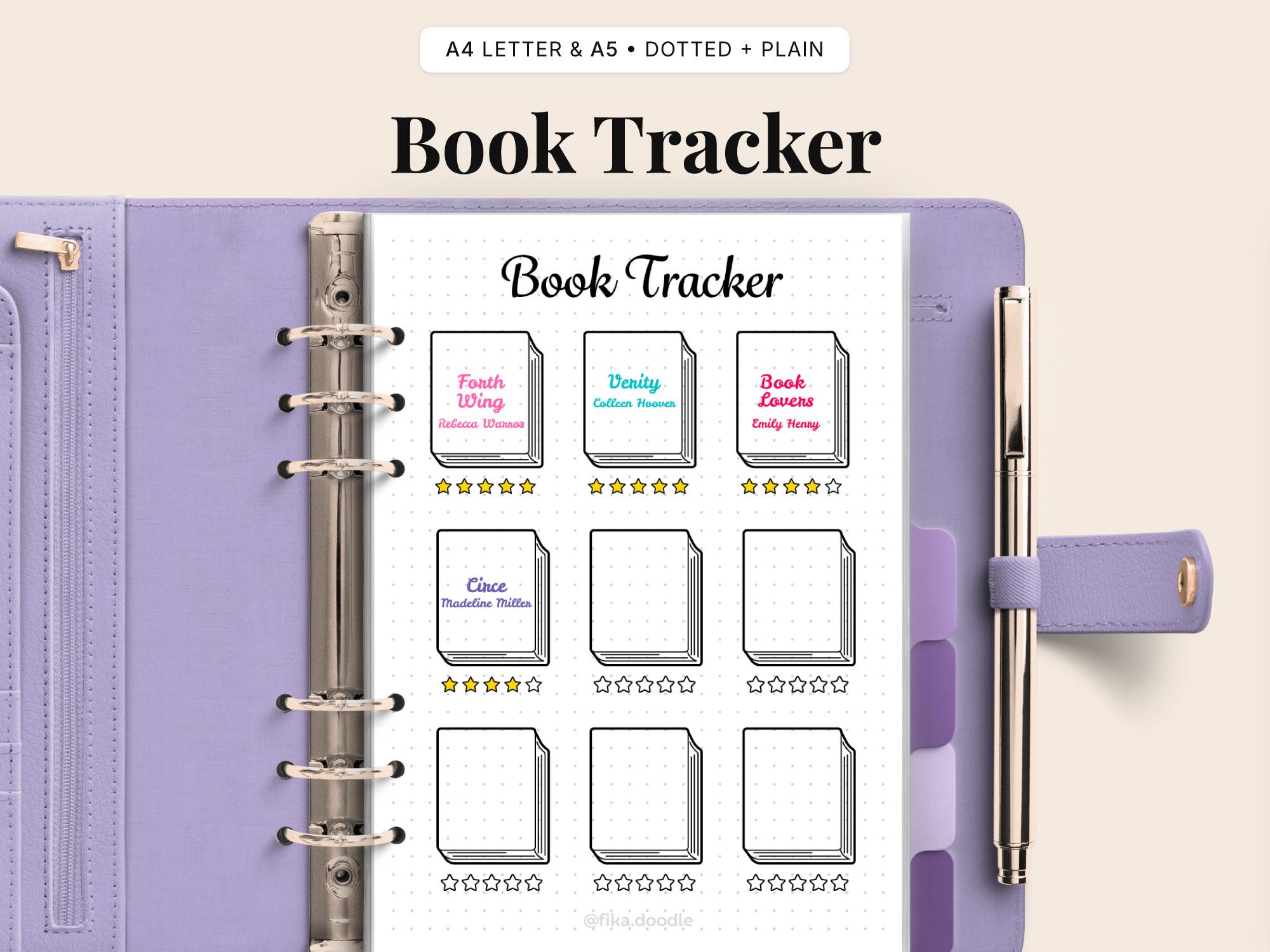 Bookshelf Book Tracker Printable | Reading Log (digital Download) - Etsy