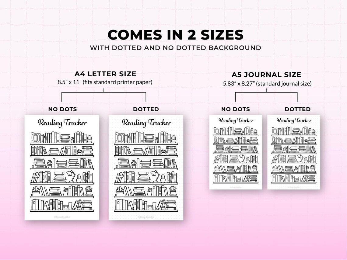 Reading Tracker Printable | Bookshelf Reading Log | Book Tracker ...
