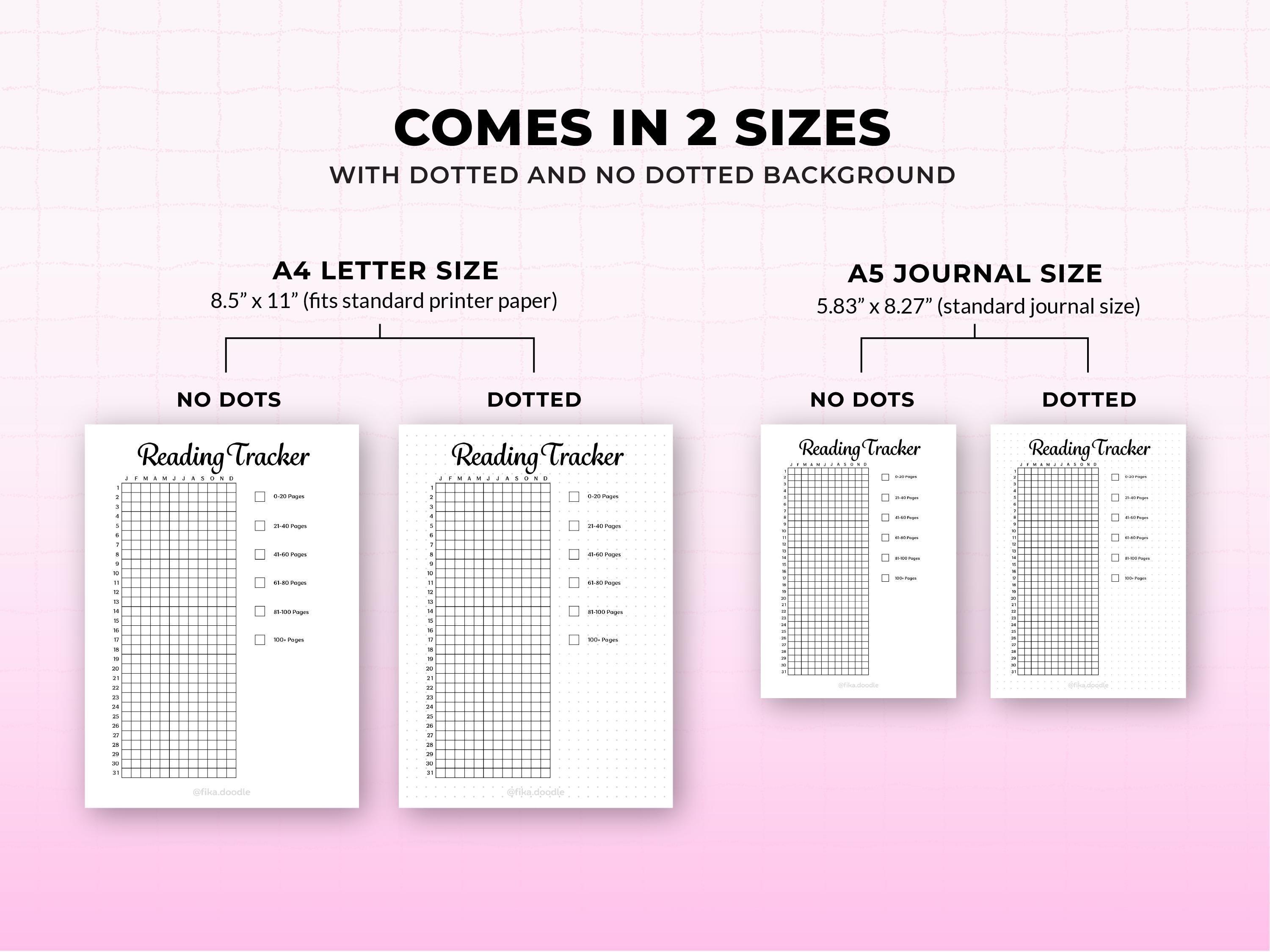 Reading Tracker Printable – Book Log & Journal PDF (A4 and A5) - Etsy ...