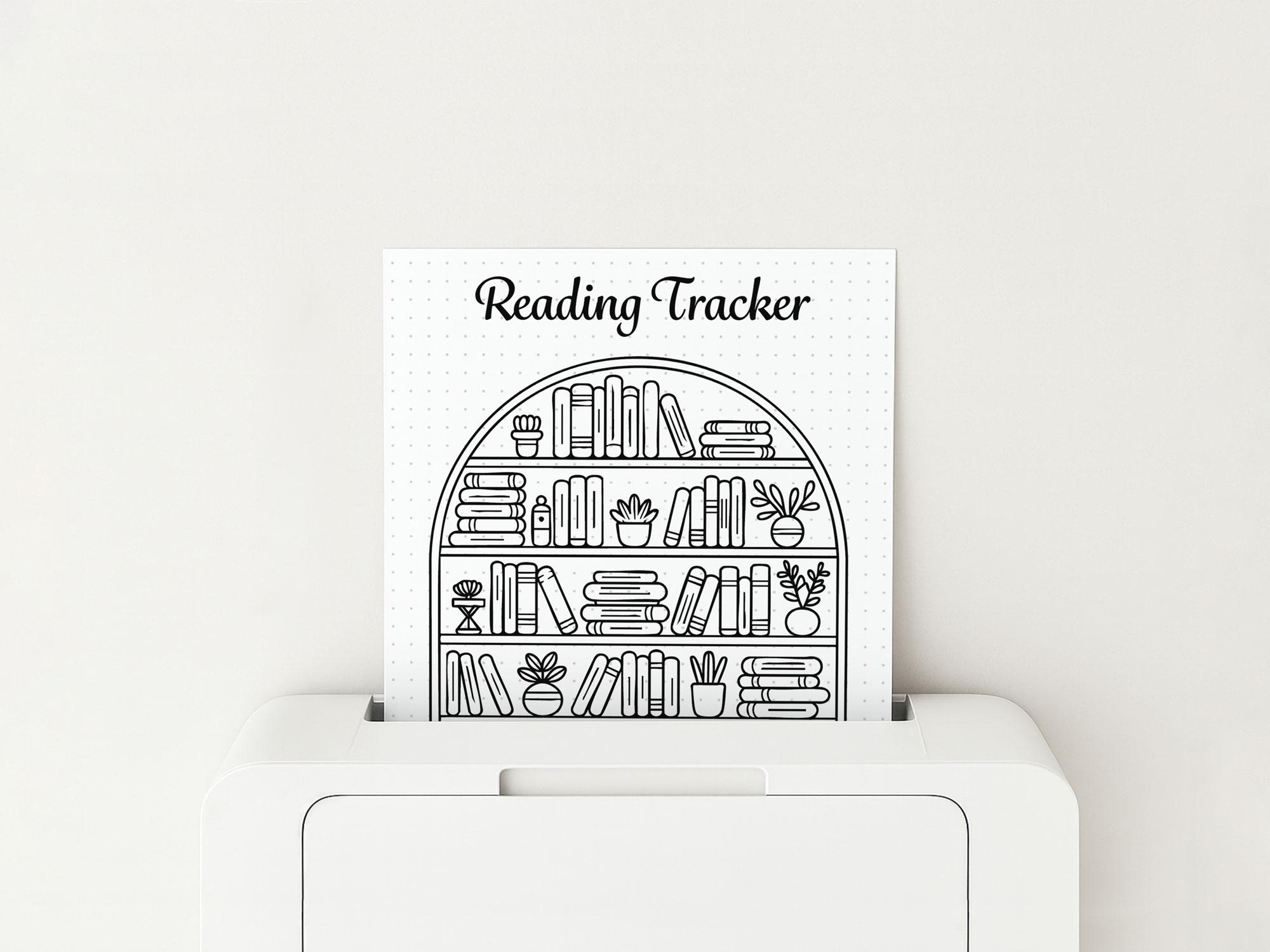 Bookshelf Reading Tracker Printable PDF | Book Log Tracker | Reading ...