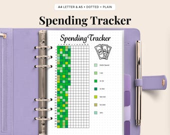Afdrukbare uitgaventracker – pdf-bestand budget- en onkostenlogboek (A4 en A5)