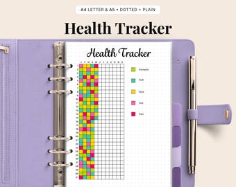 Health Tracker Printable – Medical, Pain & Mood Journal PDF (A4 and A5)