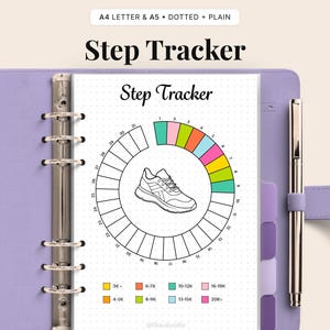 Monthly Step Tracker Printable | A4 A5 Sizes (PDF Download)