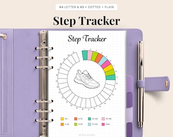 Monthly Step Tracker Printable | A4 A5 Sizes (PDF Download)