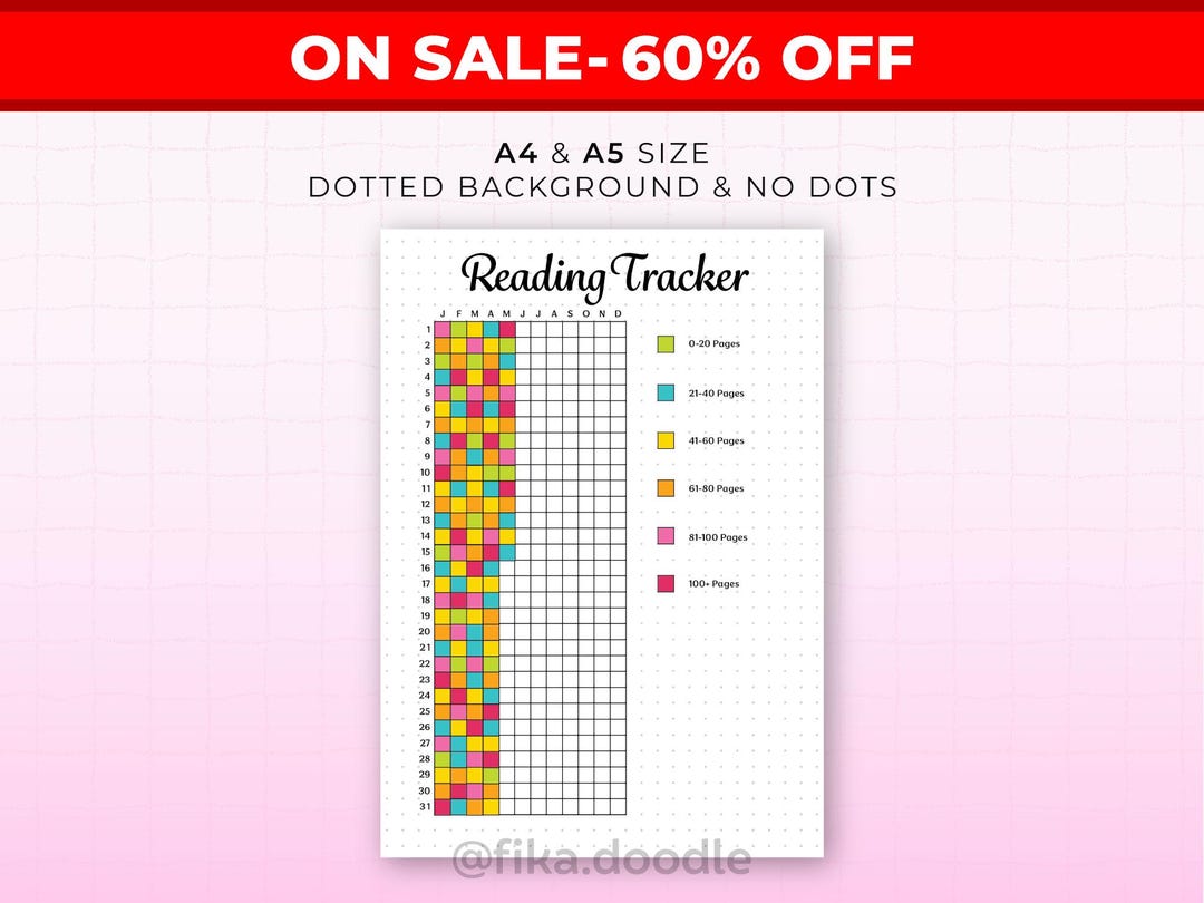 Reading Tracker Printable – Book Log & Journal PDF (A4 and A5) - Etsy ...