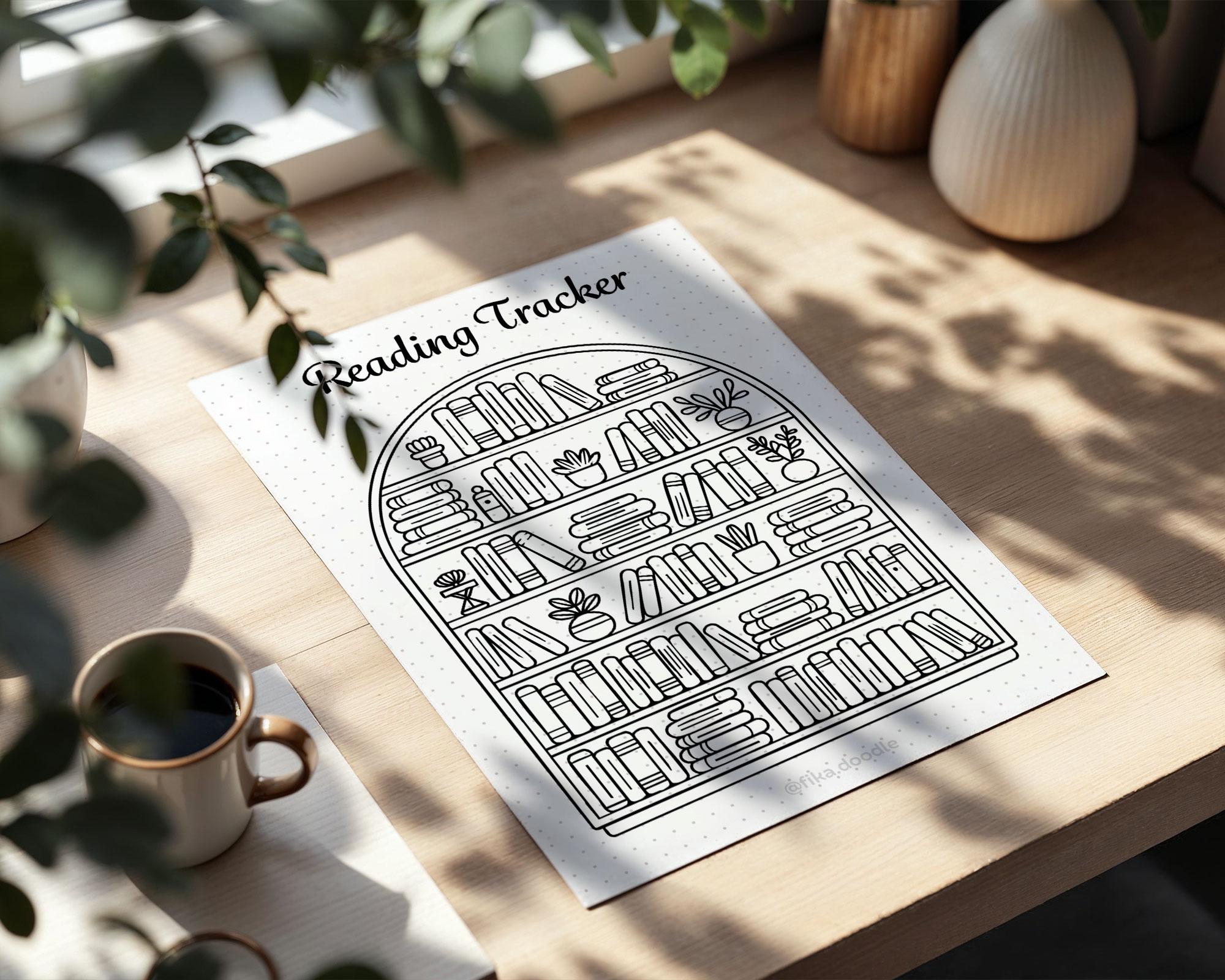Bookshelf Reading Tracker Printable PDF | Book Log Tracker | Reading ...