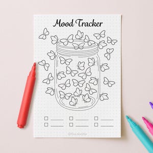 Butterfly Mood Tracker Printable - A4 A5 Journal (digital Download) - Etsy