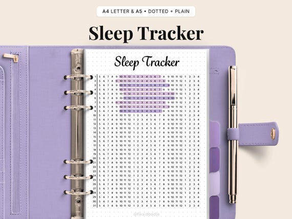 24-Hour Sleep Tracker Printable | Wellness Log (A4/A5 Digital Download)