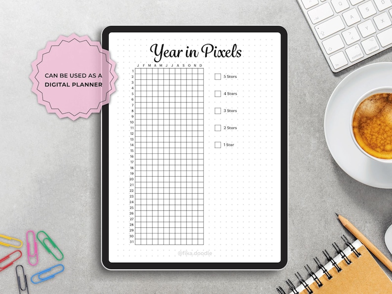 Year in Pixels Printable – Mood Tracker PDF (A4 & A5) - Etsy