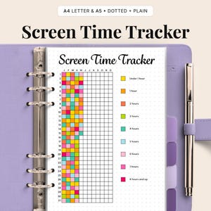 Monitor del tempo trascorso sullo schermo stampabile • Registro annuale del dispositivo (PDF)