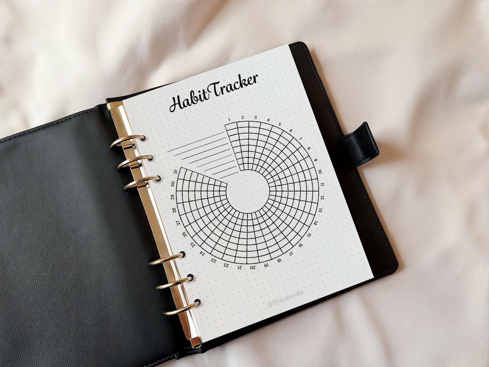 Monthly Habit Tracker Printable | Circular Design (digital Download) - Etsy