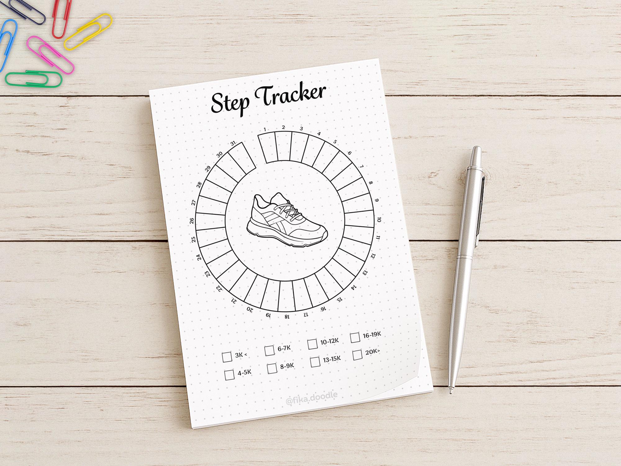 Monthly Step Tracker Printable | A4 A5 Sizes (PDF Download) - Etsy