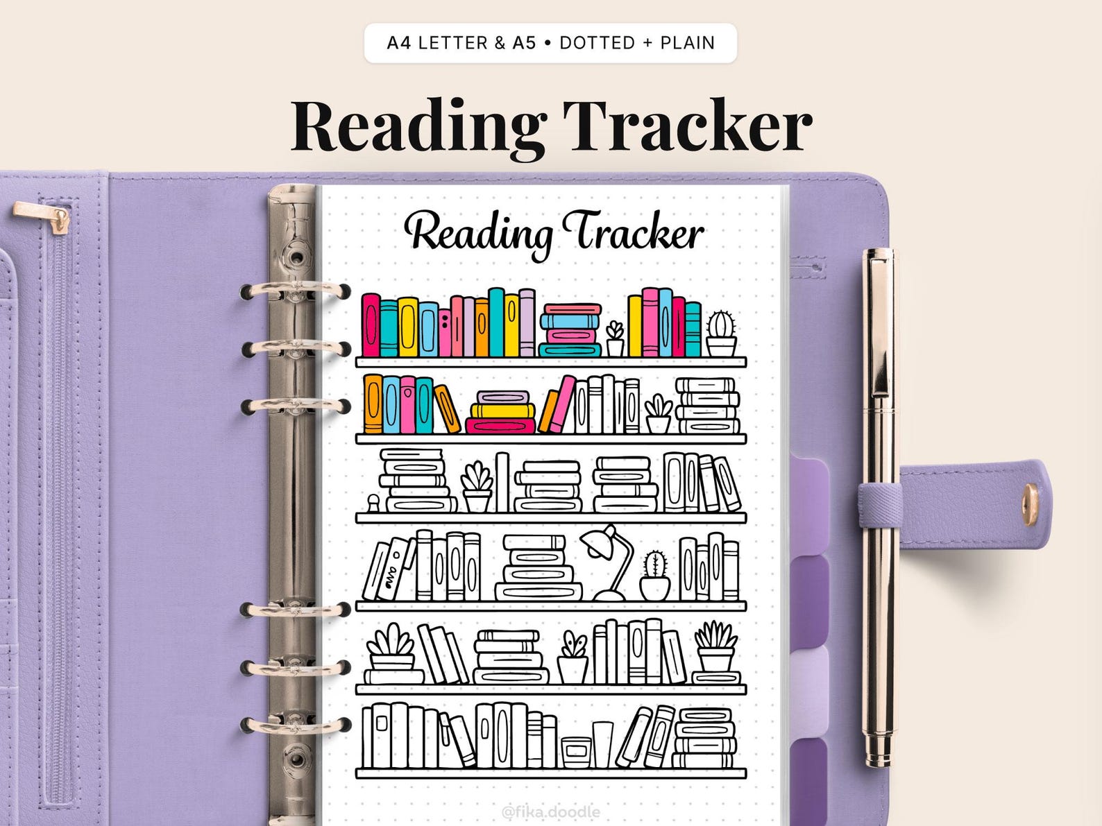 Reading Tracker Printable | Bookshelf Reading Log | Book Tracker ...
