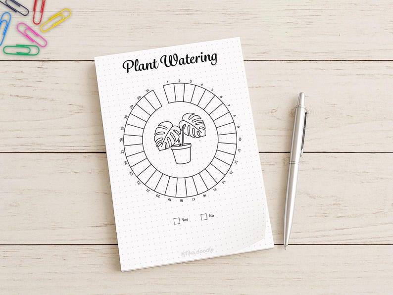 Plant Watering Tracker Printable | Monthly Plant Care Schedule (A4 & A5 ...