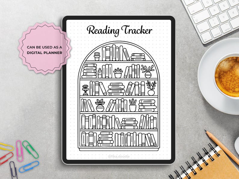 Bookshelf Reading Tracker Printable PDF | Book Log Tracker | Reading ...