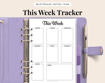 Weekly Planner Printable | Minimalist Overview, A4/A5 (Digital Download)