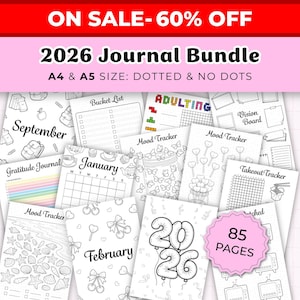 Kit Bullet Journal 2026 | Agenda imprimable A4 A5 (téléchargement numérique)