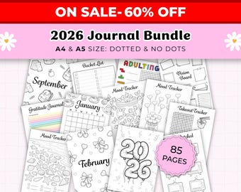 2026 Bullet Journal Kit | A4 A5 Printable Planner (Digital Download)