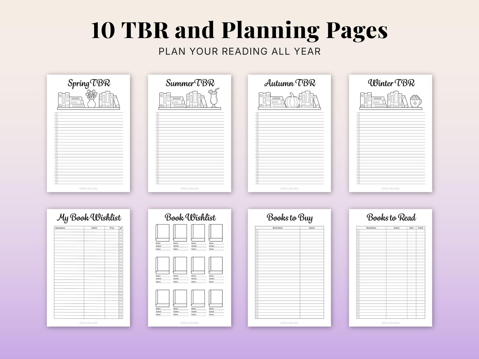 Reading Challenge Planner Printable | Book Challenge Planner 25 50 100 ...