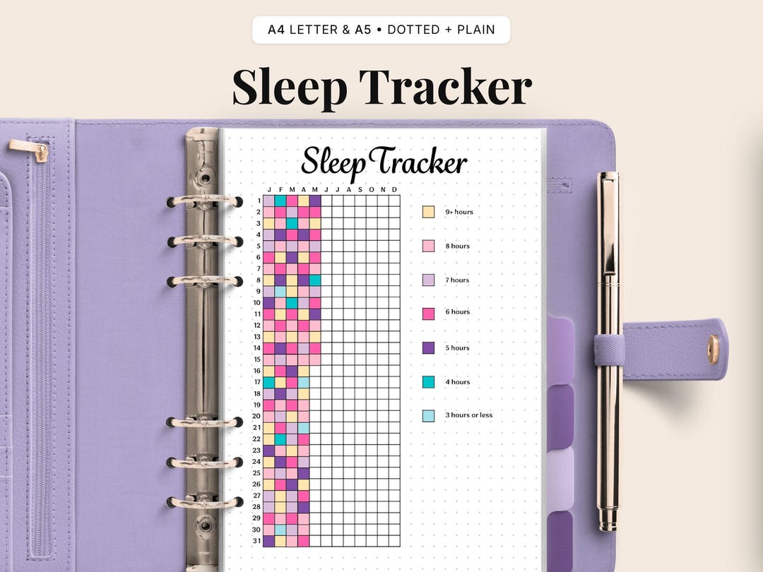 Sleep Tracker Printable – Yearly Sleep Log PDF (A4 & A5) - Etsy