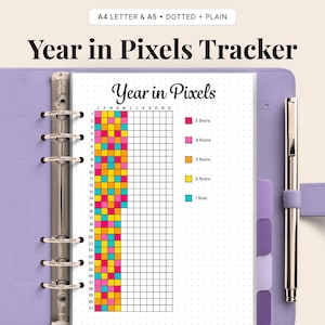 Year in Pixels Printable – Mood Tracker PDF (A4 & A5) - Etsy