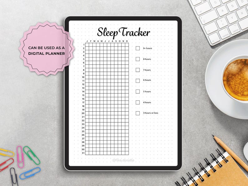 Sleep Tracker Printable – Yearly Sleep Log PDF (A4 & A5) - Etsy